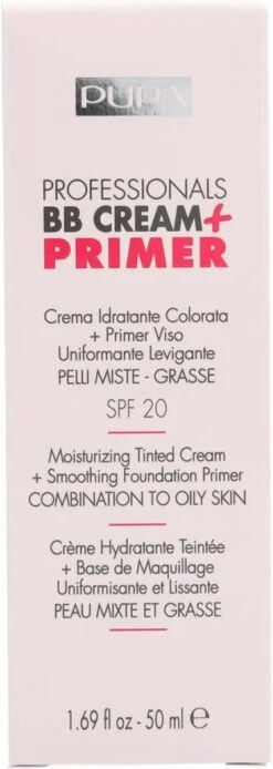 Pupa Milano BB Cream + Primer For Combination To Oily Skin - 001 Nude -Bekende Cosmetica Winkel 427x1200 1