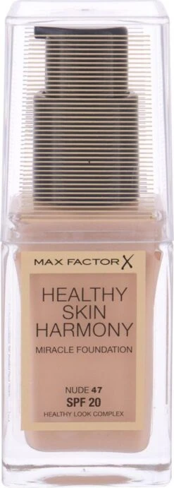 Max Factor Healthy Skin Harmony Foundation - 47 Nude -Bekende Cosmetica Winkel 429x1200 2