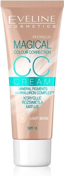 Eveline CosmeticsÂ CC Cream Magical Colour Correction Light Beige 30ml. -Bekende Cosmetica Winkel 439x1200 4