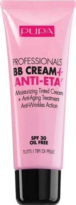 PUPA Milano Pupa Professionals BB Creme Anti-Eta SPF30 002 Sand -Bekende Cosmetica Winkel 447x1200 1