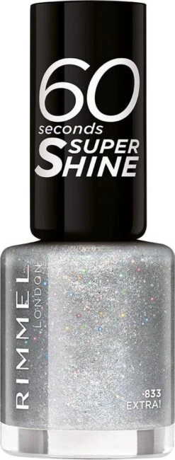 Rimmel London 60 Seconds Nagellak Special Effect Glitter - 33 Zilver -Bekende Cosmetica Winkel 456x1200 1