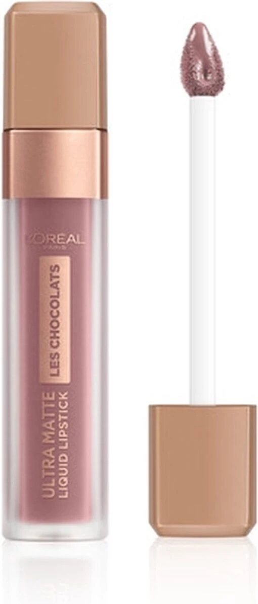 L’Oréal Paris Make-Up Designer Les Chocolats Lipstick - 842 Candy Man - Paars - Ultra Matte Lippenstift Met Chocoladegeur - 7,6 Ml -Bekende Cosmetica Winkel