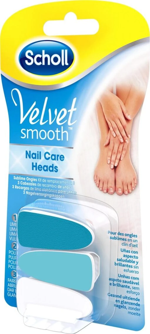 Scholl Velvet Smooth Elektrisch Nagelvijl Navullingen - 1 Set -Bekende Cosmetica Winkel