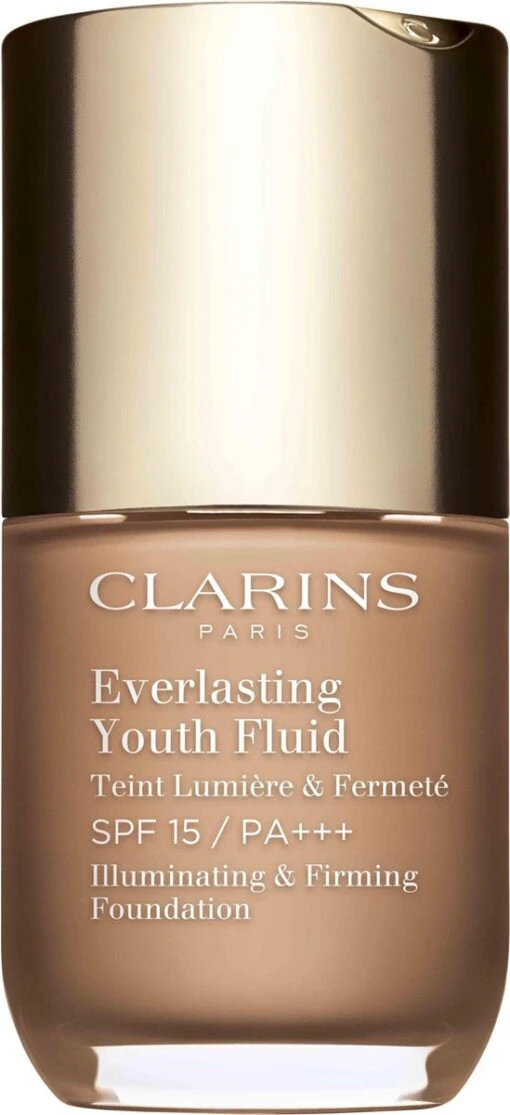 Clarins Everlasting Youth Fluid Illuminating & Firming Foundation - 112 Amber - Foundation - 30 Ml -Bekende Cosmetica Winkel