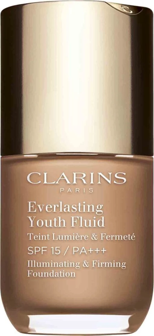 Clarins Everlasting Youth Fluid Illuminating & Firming Foundation - 112 Amber - Foundation - 30 Ml -Bekende Cosmetica Winkel 550x1200 2