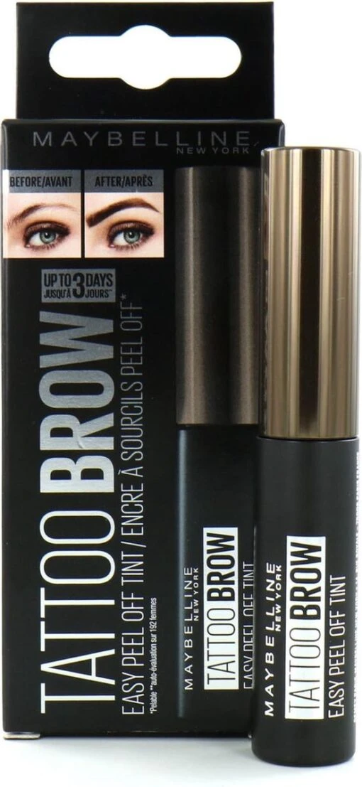 Maybelline New York - Tattoo Brow Peel-Off Wenkbrauwgel - 25 Chocolate Brown - Bruin -Bekende Cosmetica Winkel 553x1200 8