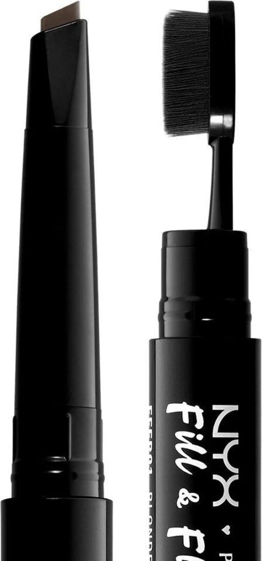 NYX Professional Makeup Fill & Fluff Eyebrow Pomade Pencil - Brunette FFEP06 - Wenkbrauwpotlood -Bekende Cosmetica Winkel 560x1200 6