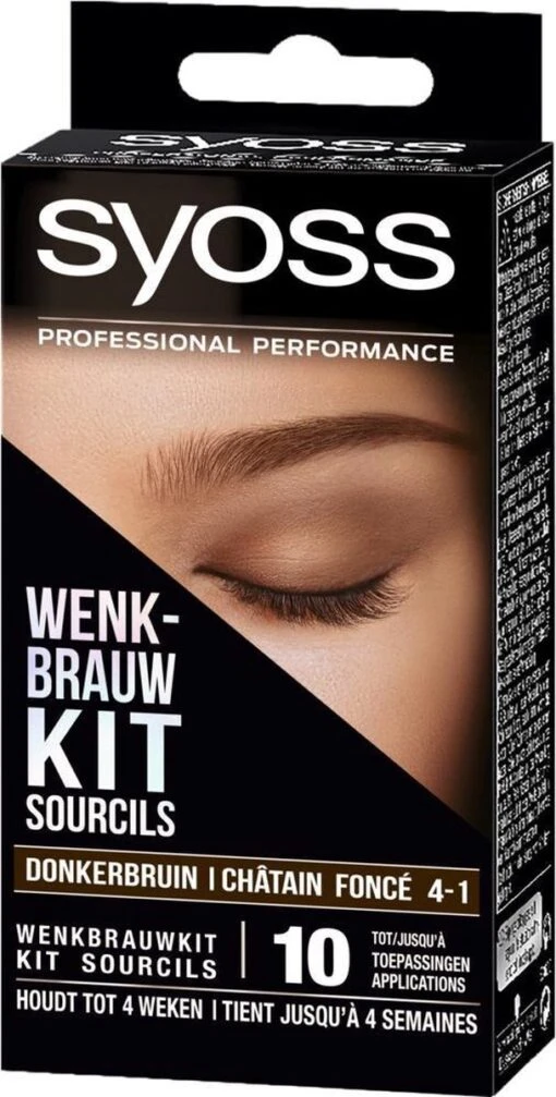 SYOSS Wenkbrauwverf 4-1 Donkerbruin - 1 Stuk -Bekende Cosmetica Winkel 608x1200 3