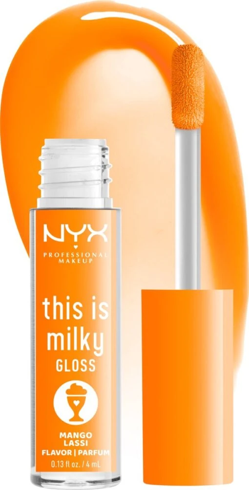 NYX Professional Makeup This Is Milky Gloss - TIMG14 Mango Lassi - Lipgloss - 4 Ml -Bekende Cosmetica Winkel