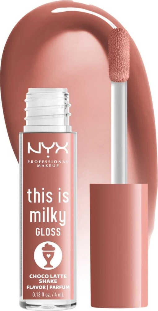 NYX Professional Makeup This Is Milky Gloss - TIMG19 Choco Latte Shake - Lipgloss - 4 Ml -Bekende Cosmetica Winkel 612x1200 2