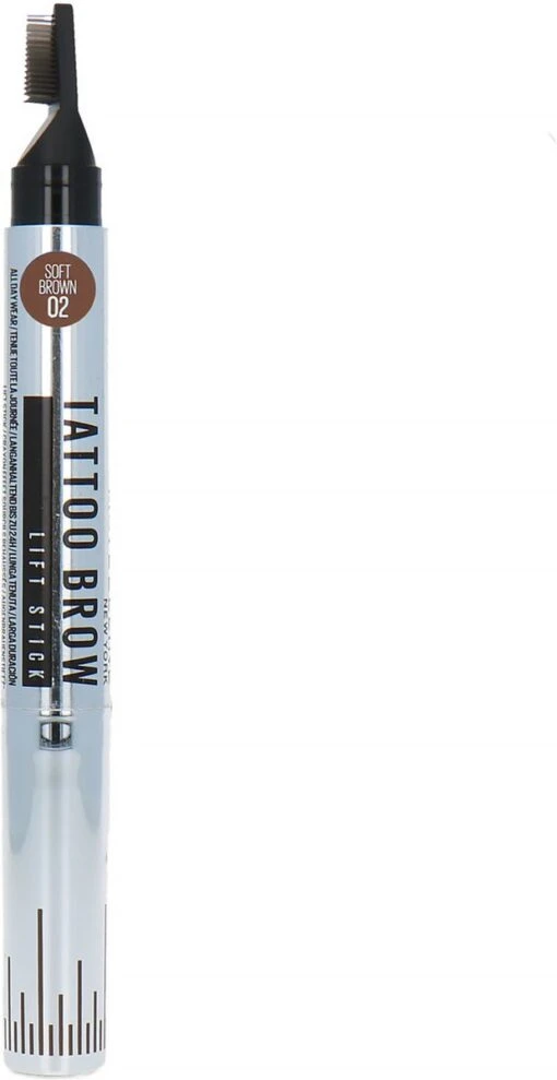 Maybelline New York - Tattoo Brow Lift Stick 02 Soft Brown - Bruin Wenkbrauwpotlood Met Stylingborstel -Bekende Cosmetica Winkel 619x1200 9