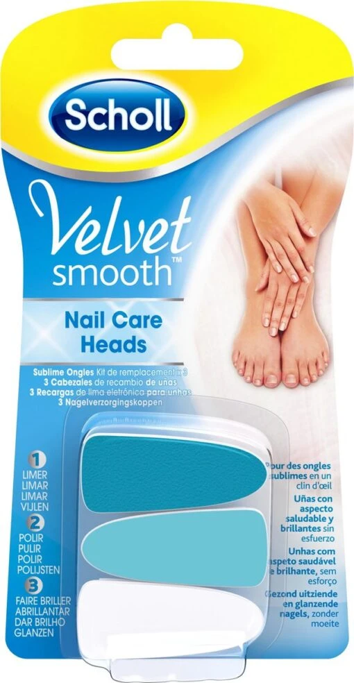 Scholl Velvet Smooth Elektrisch Nagelvijl Navullingen - 1 Set -Bekende Cosmetica Winkel