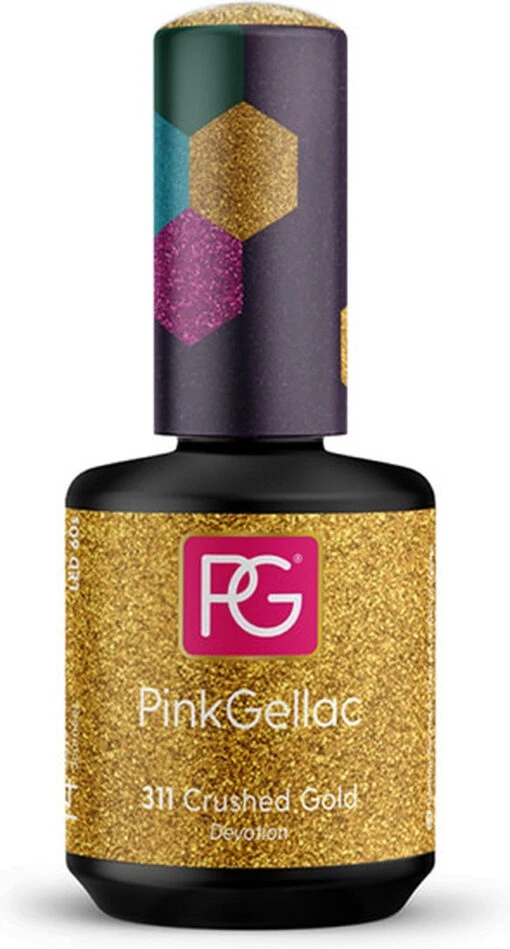 Pink Gellac - Crushed Gold - Gellak - Vegan - Goud - Glanzend - 15ml -Bekende Cosmetica Winkel 645x1200 1