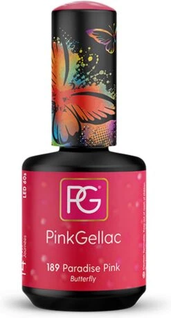 Pink Gellac - Paradise Pink - Gellak - Vegan - Roze - Glanzend - 15ml -Bekende Cosmetica Winkel 645x1200