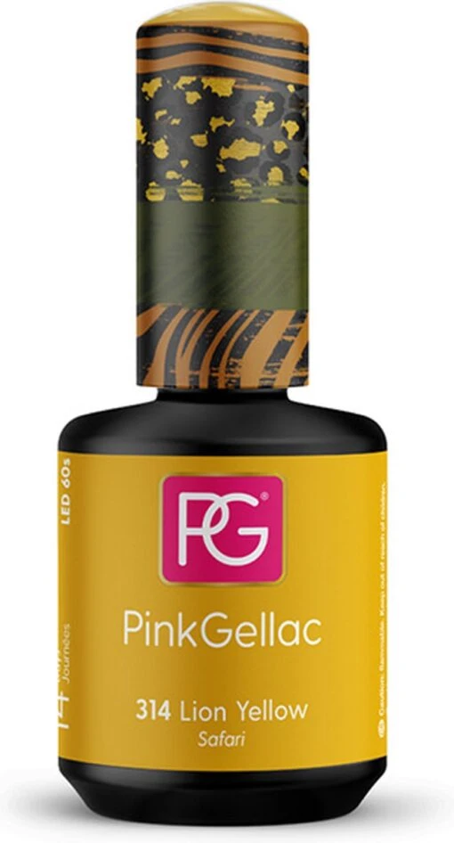 Pink Gellac Gel Nagellak Kleur 314 Lion Yellow -Bekende Cosmetica Winkel 647x1200 2