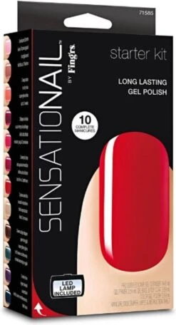 Sensationail Starter Kit - Scarlet Red - Gel Nagellak -Bekende Cosmetica Winkel 650x1200