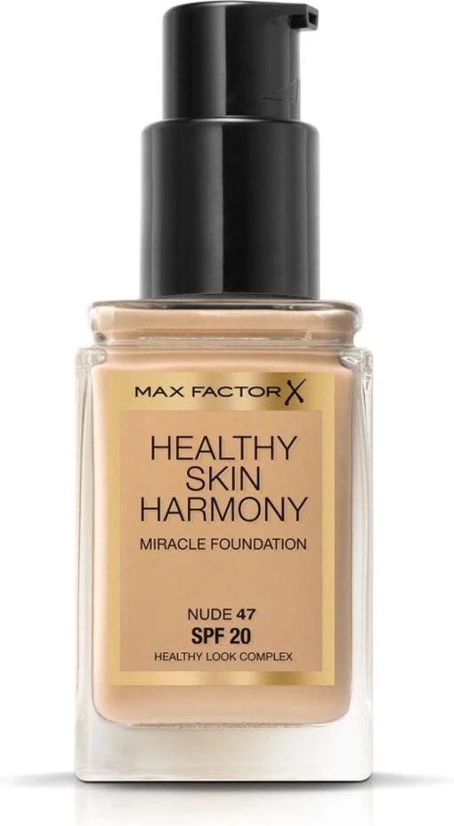 Max Factor Healthy Skin Harmony Foundation - 47 Nude -Bekende Cosmetica Winkel 660x1200 1