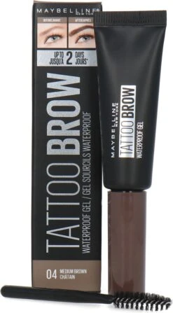 Maybelline Tattoo Brow Waterproof Wenkbrauwgel - 04 Medium Brown -Bekende Cosmetica Winkel 663x1200 1