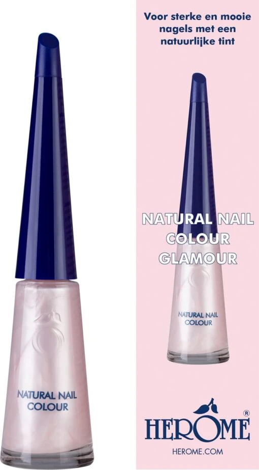 Herome Natural Nail Colour Glamour - Verstevigende Nagellak Met Een Natuurlijke Glans - 10ml. -Bekende Cosmetica Winkel