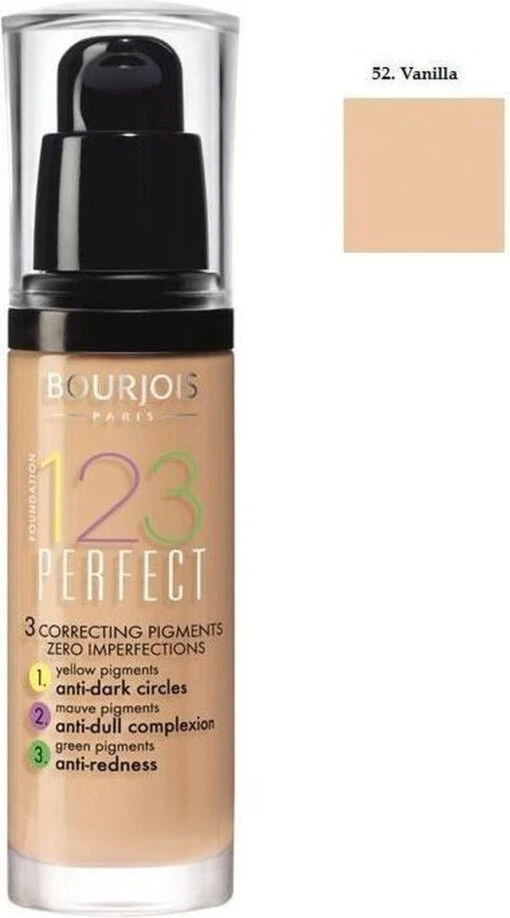 Bourjois 123 Perfect Foundation - 52 Vanille -Bekende Cosmetica Winkel 667x1200 3