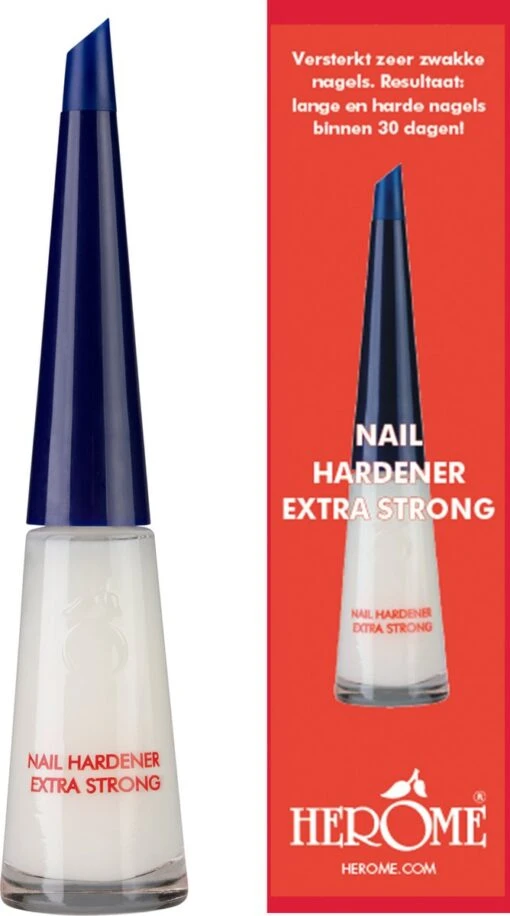 Herome Combi-Pack Nagelverharder Extra Sterk En Base Coat - Nagelversterker - Met Voedende Nagelolie - Herstelt Droge, Breekbare Nagels - Verhelpt Zwakke En Gevoelige Nagels (Nail Hardener Extra Strong & Nourishing Nail Oil) - 2*10ml. -Bekende Cosmetica Winkel