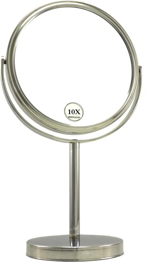 Gérard Brinard Metalen Spiegel Standspiegel 10x Vergroting - Ø18cm -Bekende Cosmetica Winkel 672x1200 5