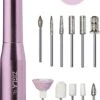 Zigla – Elektrische Nagelvijl - Nagelfrees- Manicure En Pedicure Set - 6 Schuurrolletjes - 11 Opzetstukken - Rosé/Goud - Vernieuwd -Bekende Cosmetica Winkel 700x1200 1