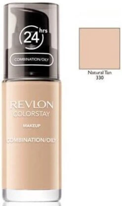 Revlon Colorstay Foundation With Pump - 330 Natural Tan (Oily Skin) -Bekende Cosmetica Winkel 713x1200