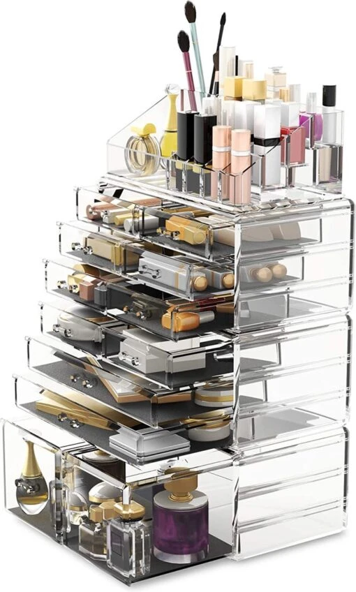 Make-up Cosmetische Organizer Opbergladen Display Dozen Case Met Laden (12D, Transparant) -Bekende Cosmetica Winkel 722x1200 8