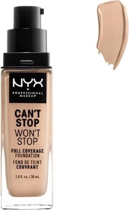 NYX Professional Makeup Can't Stop Won't Stop Foundation - Vanilla CSWSF06 - Full Coverage -Bekende Cosmetica Winkel