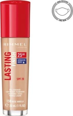 Rimmel London Lasting Finish Foundation - 150 Rose Vanilla -Bekende Cosmetica Winkel 757x1200 1