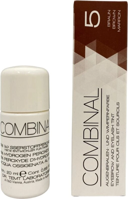 Combinal Wenkbrauw En Wimperverf - Bruin + Combinal Waterstofperoxide 5% - Wimpers - Wenkbrauwen - Wenkbrauwverf - Combideal -Bekende Cosmetica Winkel 775x1200 5