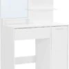 MIRA Home - Kaptafel - Make-up Tafel - Wit - Spaanplaat - 80x40x132cm -Bekende Cosmetica Winkel 776x1200 4