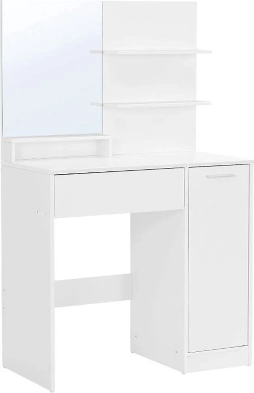 MIRA Home - Kaptafel - Make-up Tafel - Wit - Spaanplaat - 80x40x132cm -Bekende Cosmetica Winkel 776x1200 4