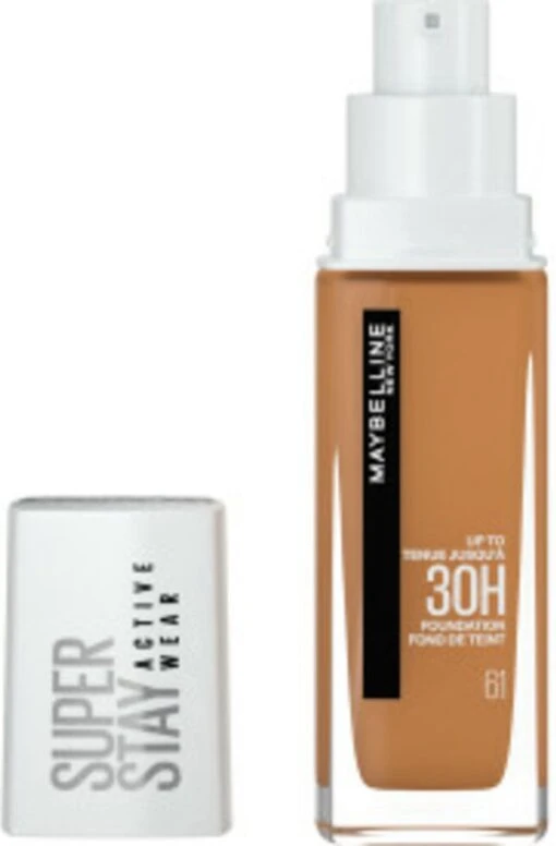 Maybelline SuperStay 30H Active Wear Foundation 61 Warm Bronze - 30 Ml -Bekende Cosmetica Winkel