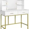 Hollywood Make Up Spiegel & Tafel - Met LED Verlichting - 2 Lades - Wit -Bekende Cosmetica Winkel 802x1200 7