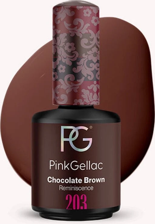 Pink Gellac - Chocolate Brown - Gellak - Vegan - Bruin - Creamy Finish - 15 Ml -Bekende Cosmetica Winkel 833x1200 1