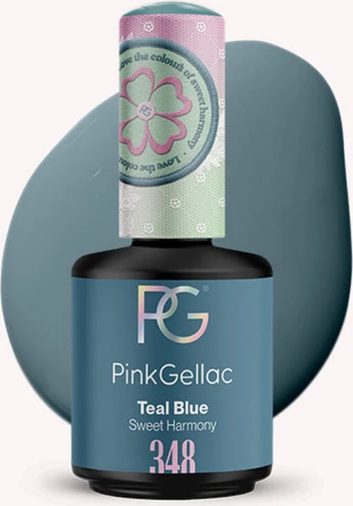 Pink Gellac - Teal Blue - Gellak - Vegan - Blauw - Glanzend - 15ml -Bekende Cosmetica Winkel