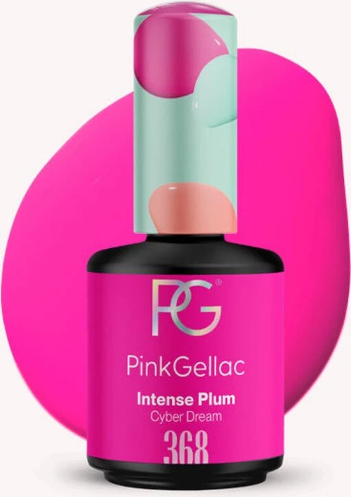 Pink Gellac - Intense Plum - Gellak - Vegan - Paars - Glanzend - 15ml -Bekende Cosmetica Winkel