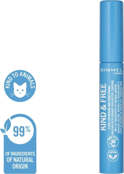 Rimmel London KIND & FREE Vegan Mascara - 002 Brown Black -Bekende Cosmetica Winkel 855x1200 1