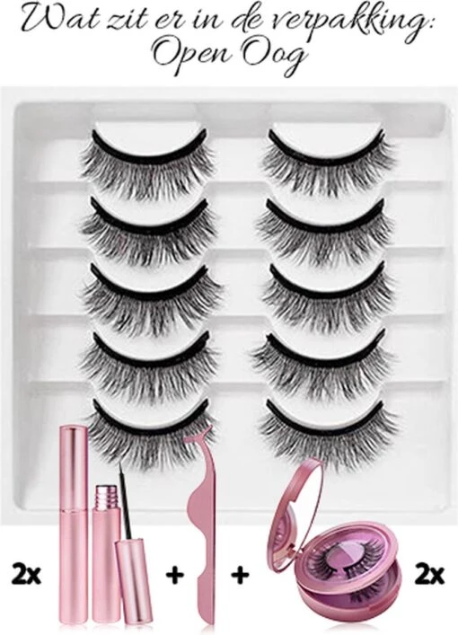 Merkloos Magnetische Wimpers - Open Oog - Magnetische Nep Wimpers Met 2 Magnetic Eyeliners En Applicator - Valse Wimpers - Magnetic Lashes - Magnetische Wimpers Set -Bekende Cosmetica Winkel 866x1200 3