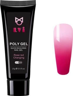 Elvi Polygel Starterskit - Complete Set Inc. USB UV/Led Mini Lamp-Nagelverlenging- Polygel 6 X 15g Perfecte Kleuren Roze - Polyacryl UV Nagellak-Quick Extension Temperature Color Changing UV Gel Pink -Bekende Cosmetica Winkel 912x1200 2