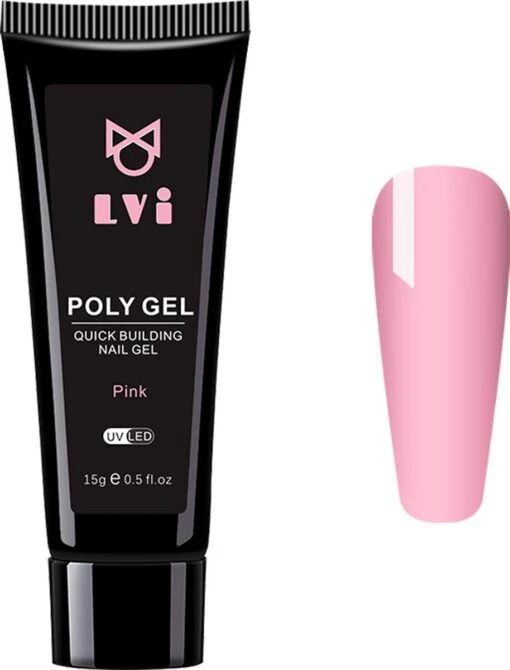 Elvi Polygel Starterskit - Complete Set Inc. USB UV/Led Mini Lamp-Nagelverlenging- Polygel 6 X 15g Perfecte Kleuren Roze - Polyacryl UV Nagellak-Quick Extension Temperature Color Changing UV Gel Pink -Bekende Cosmetica Winkel 914x1200 1