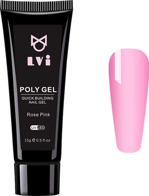 Elvi Polygel Starterskit - Complete Set Inc. USB UV/Led Mini Lamp-Nagelverlenging- Polygel 6 X 15g Perfecte Kleuren Roze - Polyacryl UV Nagellak-Quick Extension Temperature Color Changing UV Gel Pink -Bekende Cosmetica Winkel 914x1200 3