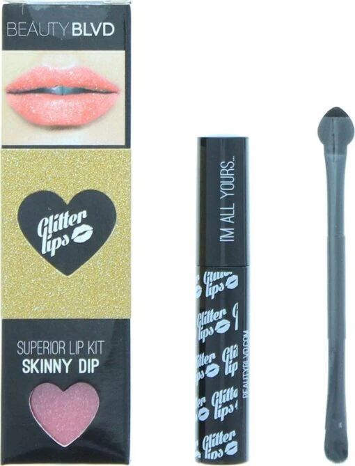 Beauty Blvd Glitter Lips Skinny Dip 3 Piece Gift Set: Gloss Bond 3.5ml - Glitter 3g - Lip Brush -Bekende Cosmetica Winkel 915x1200 3