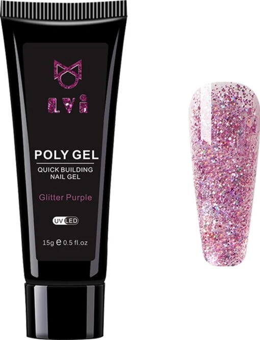 Elvi Polygel Starterskit - Complete Set Inc. USB UV/Led Mini Lamp-Nagelverlenging- Polygel 6 X 15g Perfecte Kleuren Roze - Polyacryl UV Nagellak-Quick Extension Temperature Color Changing UV Gel Pink -Bekende Cosmetica Winkel