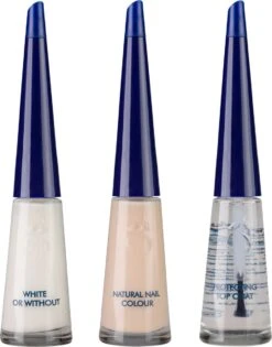 Herome French Manicure Set Salmon - Complete Set In 3 Stappen Een French Manicure - Met Een Salmon Kleurlak, Een Witte Nagellak Voor De Nagelranden En Een Top Coat - 3x10ml. -Bekende Cosmetica Winkel 942x1200