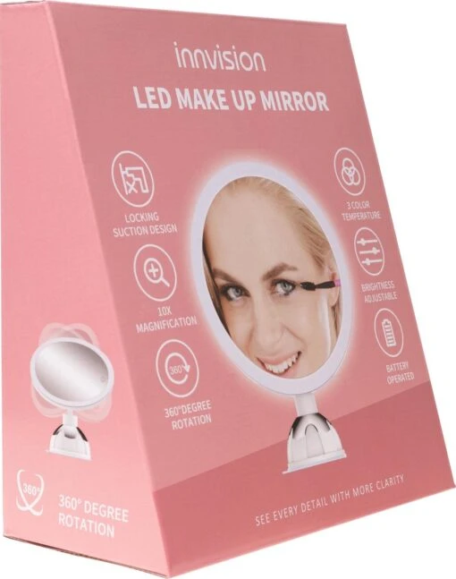 Innovision Make Up Spiegel Met Verlichting En Zuignap - 360° Verstelbaar - 10x Vergroot -Bekende Cosmetica Winkel 946x1200 5