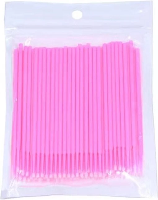 Wegwerp Microbrushes - Wimpers Uitbreiding - Individuele Lash Verwijderen - Wattenstaafje - Micro Borstel Voor Wimper Extensions Tool- Microbrush - 100stuks Roze -Bekende Cosmetica Winkel 948x1200 2