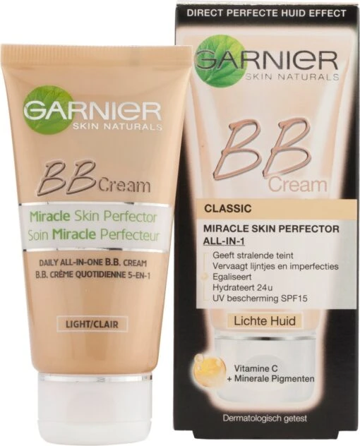 Garnier SkinActive - BB Cream Classic Light 5-in-1 Dagverzorging - 50ml - Getinte Dagcrème -Bekende Cosmetica Winkel 969x1200 1